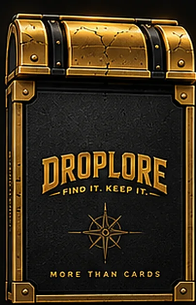 Achterkant van de kist met het DropLore-logo
